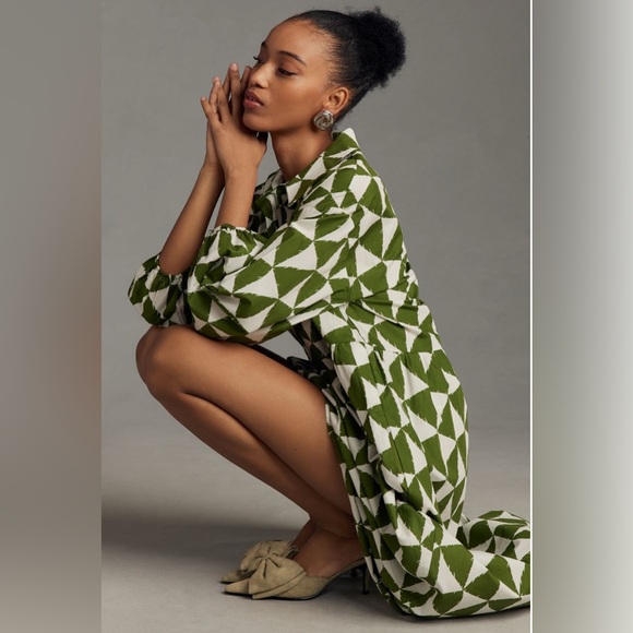 NWT: MAEVE BETTINA TIERED SHIRT DRESS BY ANTHROPOLOGIE - Picture 2 of 16